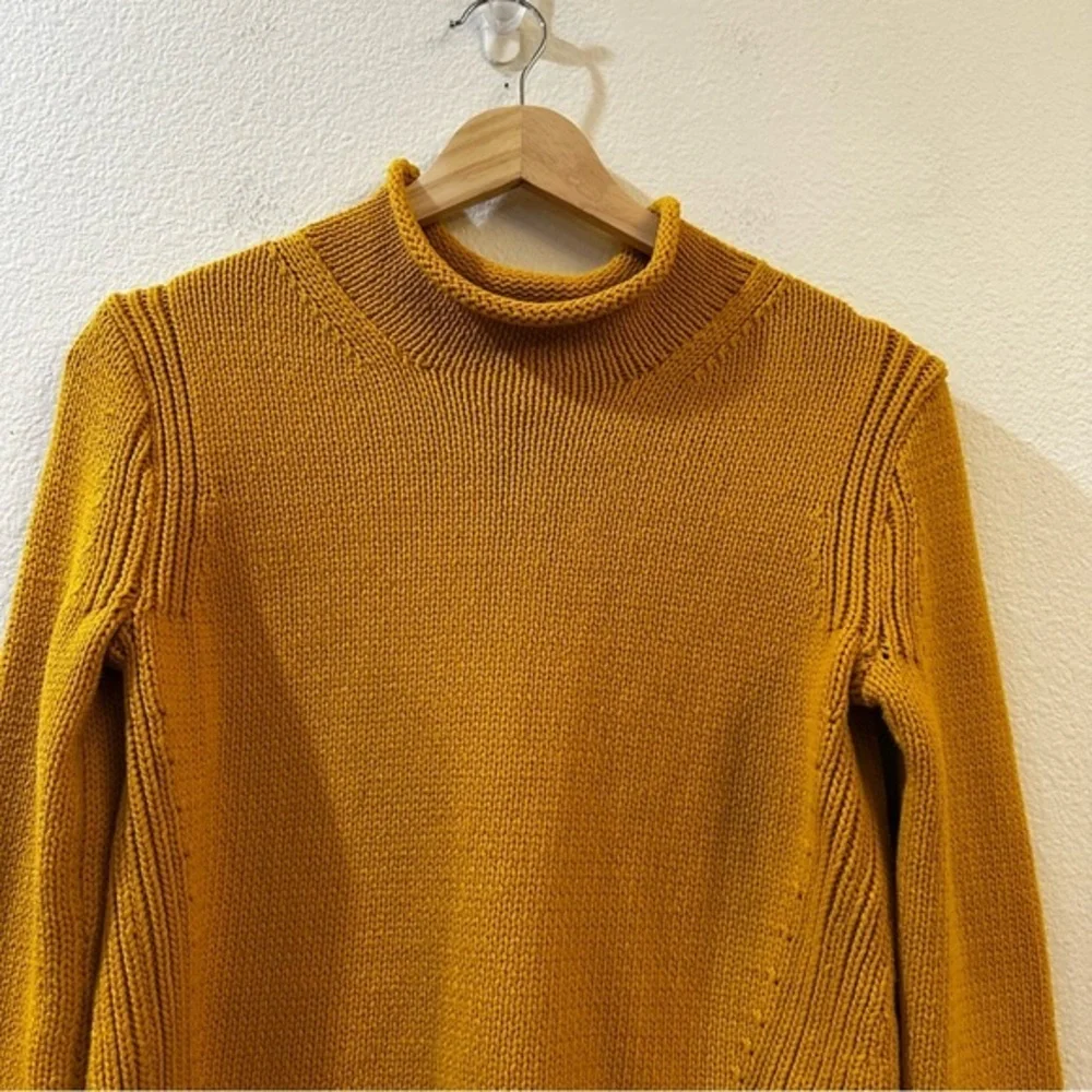 J. Crew Always‎ Oarsman Roll Neck Sweater Women’s Size XXS Mustard